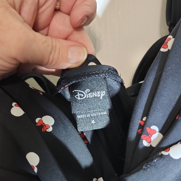 Disney Black and Pink One Piece Swimsuit with Polka Dots - Picture 2 of 9